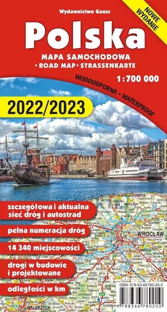 Polska. Mapa 1:700 000 wyd. foliowane wyd. 2026/2027