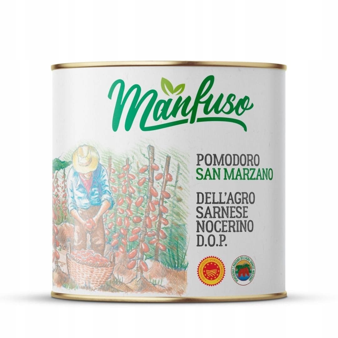 Manfuso Pomidory bez skórki całe w sosie własnym 2500g/1500g
