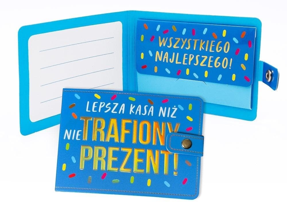 Portfelik koperta Lepsza kasa z życzeniami