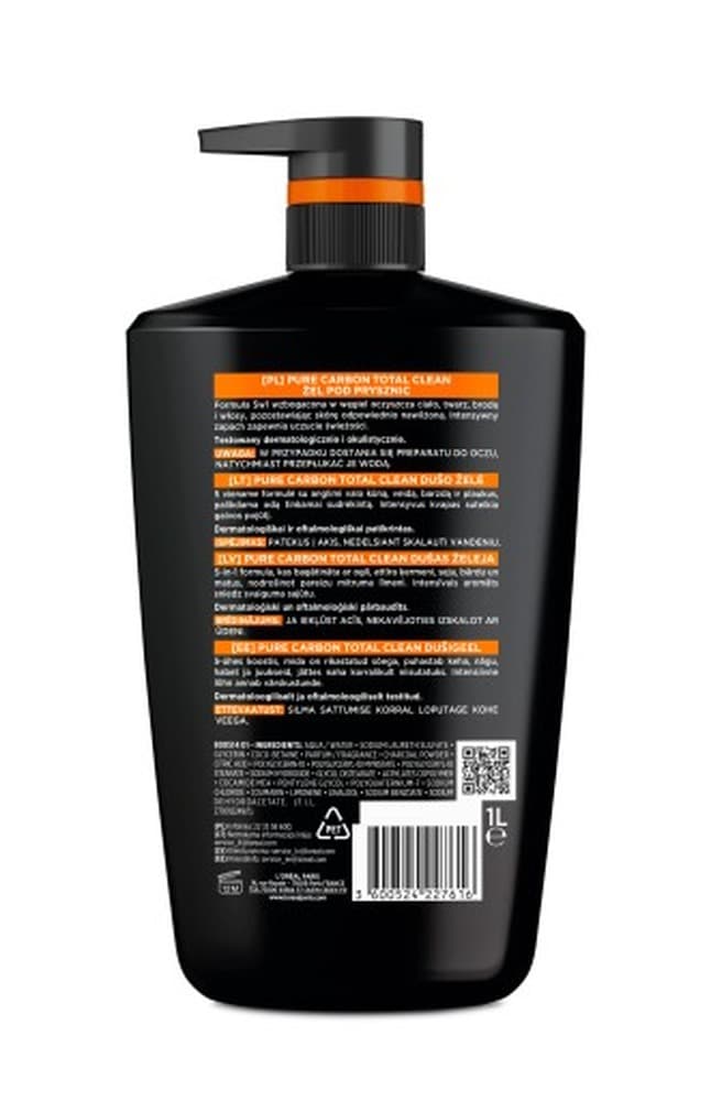 Żel pod prysznic dla mężczyzn Pure Carbon 5w1 1L