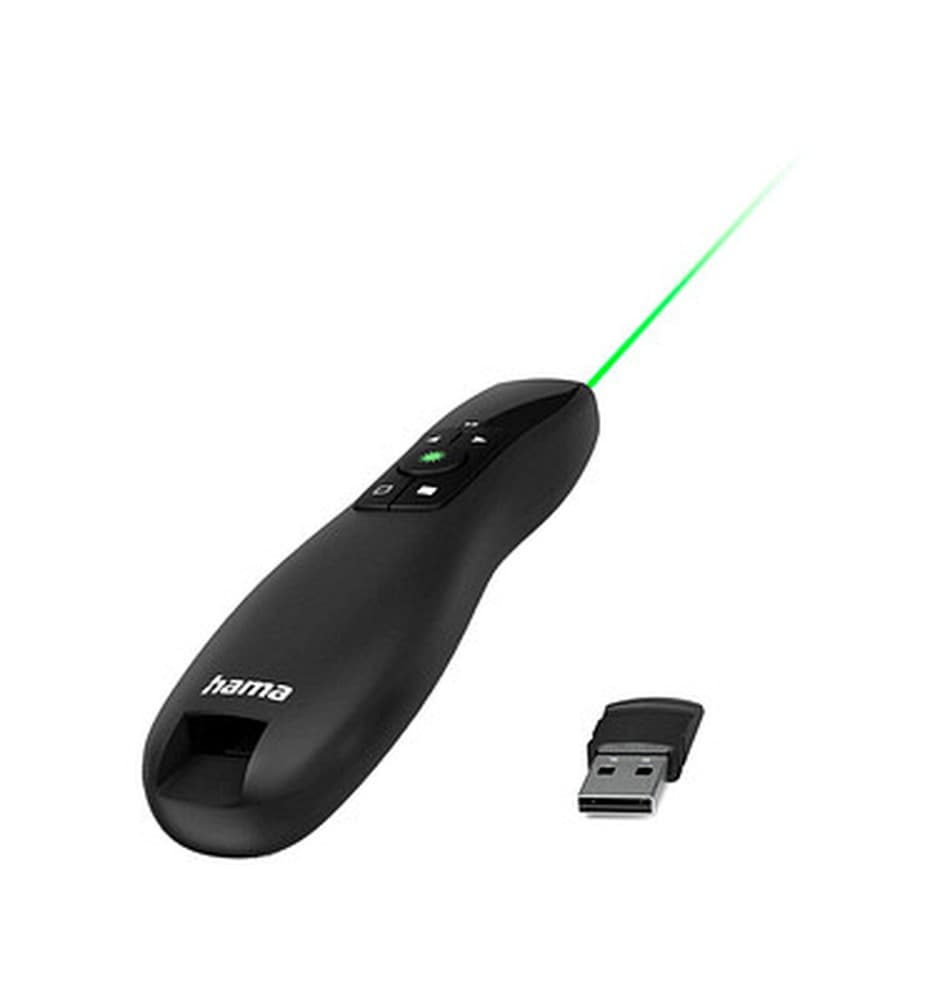 Prezenter multimedialny HAMA Wireless-Laser-Pointer 4 z zielonym wskaźnikiem laserowym