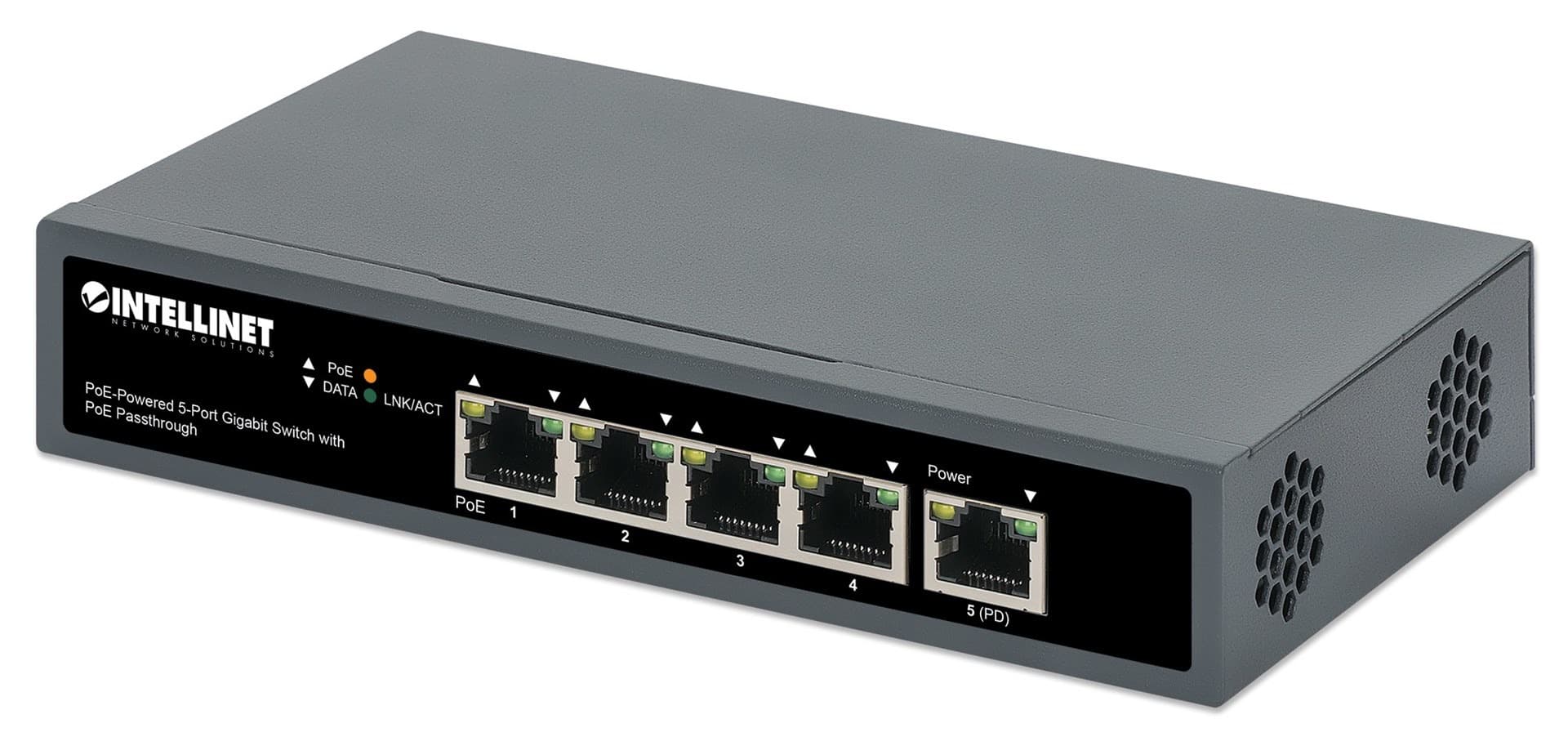 Intellinet Przełącznik Ethernet Gigabit 5-portowy PoE Passthrough