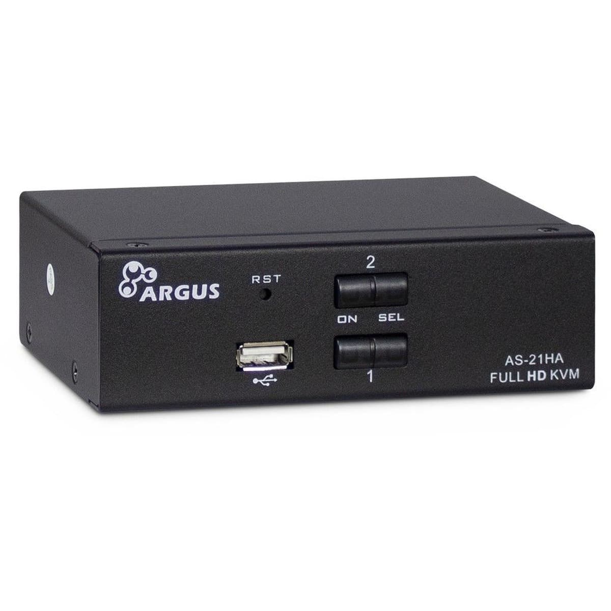 Przełącznik KVM HDMI Inter-Tech AS-21HA 2 porty metalowy