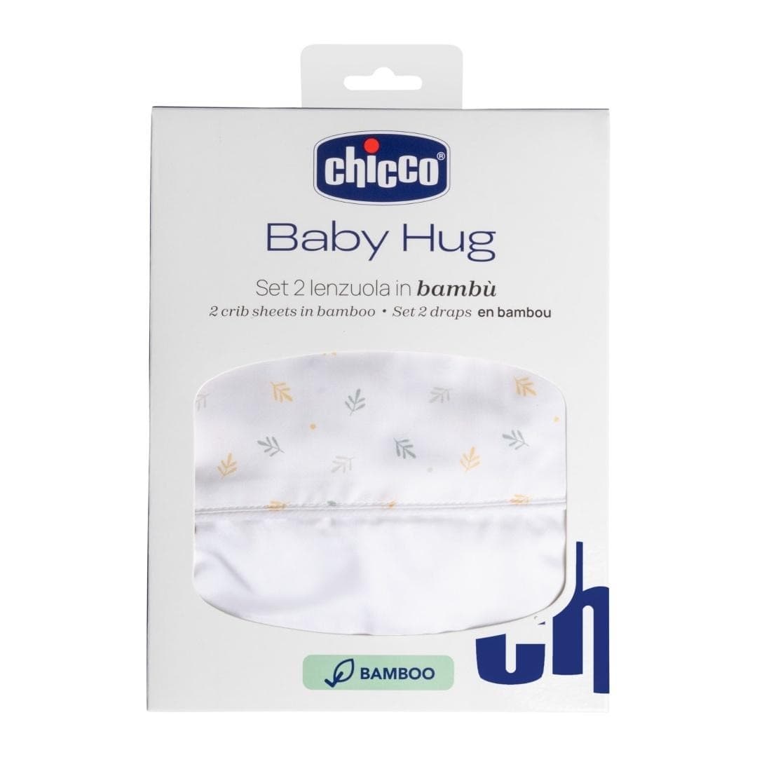 Prześcieradło bambusowe do łóżeczka dziecięcego Baby Hug G/D foliage