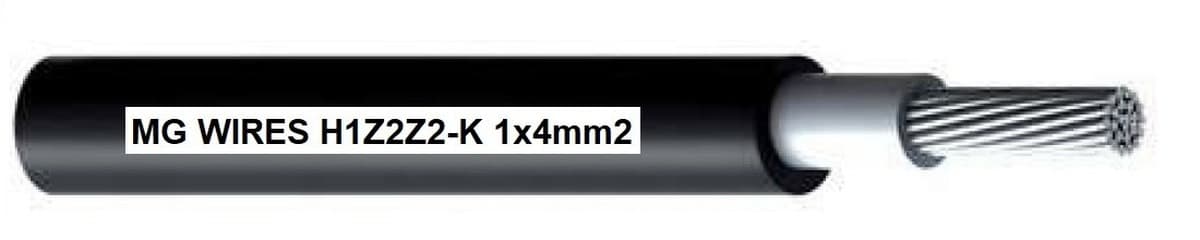 Przewód fotowoltaiczny H1Z2Z2-K 1x4mm2 czarny 50m