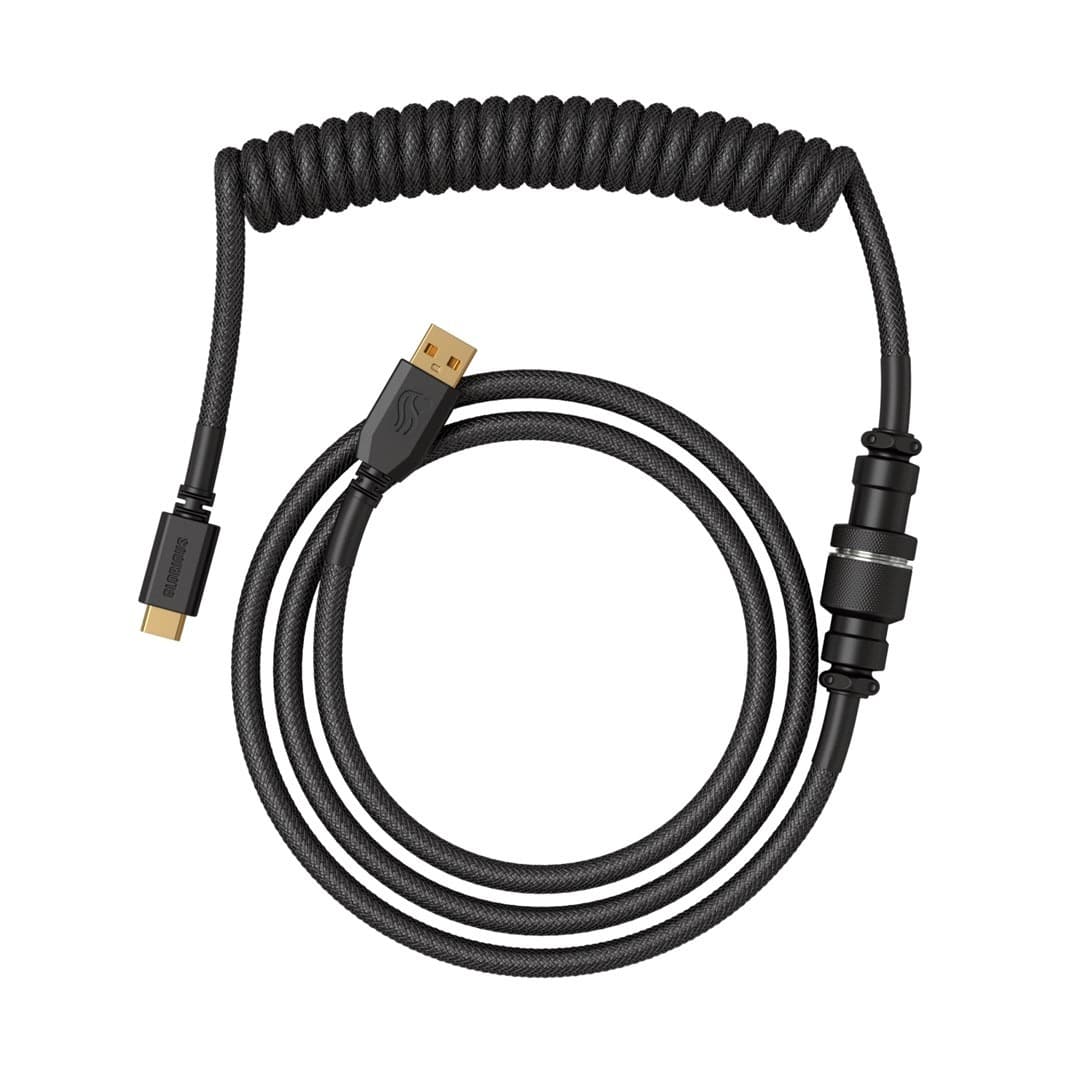 Glorious GMMK Phantom Black Przewód Spiralny USB-C/USB-A Czarny