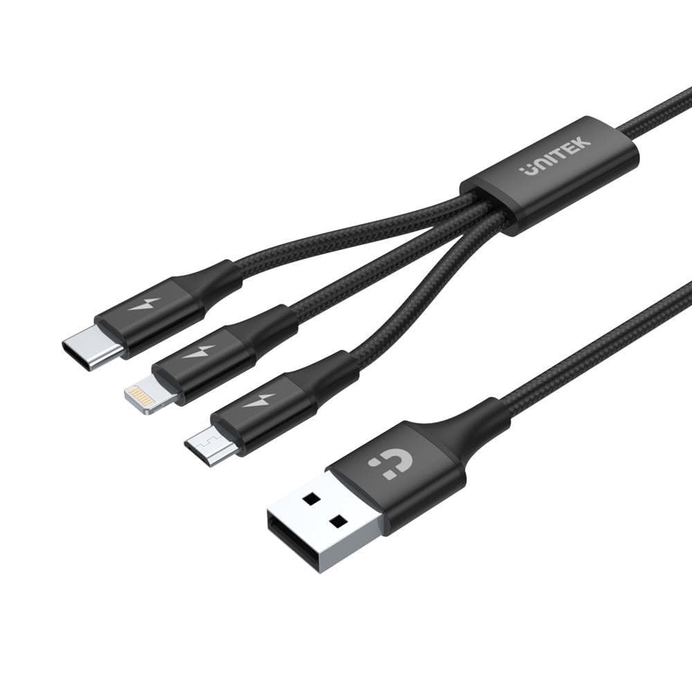 Przewód USB 3w1 USB-C Lightning Micro USB Unitek