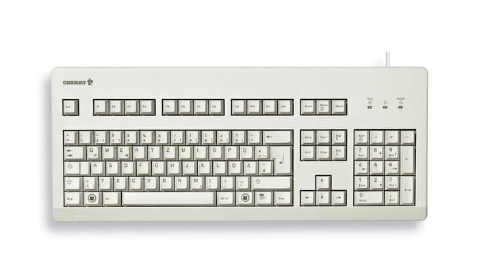 Klawiatura CHERRY TAS G80-3000 Mechaniczna Przewodowa DE Jasnoszara