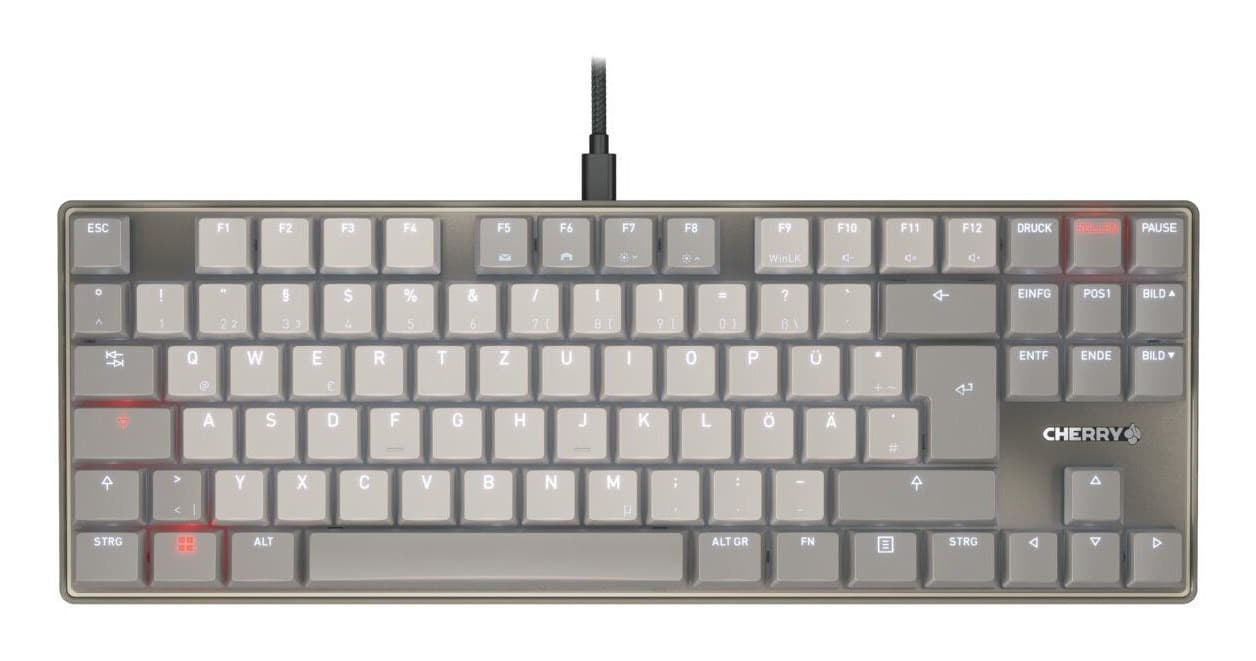 Przewodowa klawiatura mechaniczna CHERRY TAS KC 500 MX LP 2.0 Ivory z układem DE