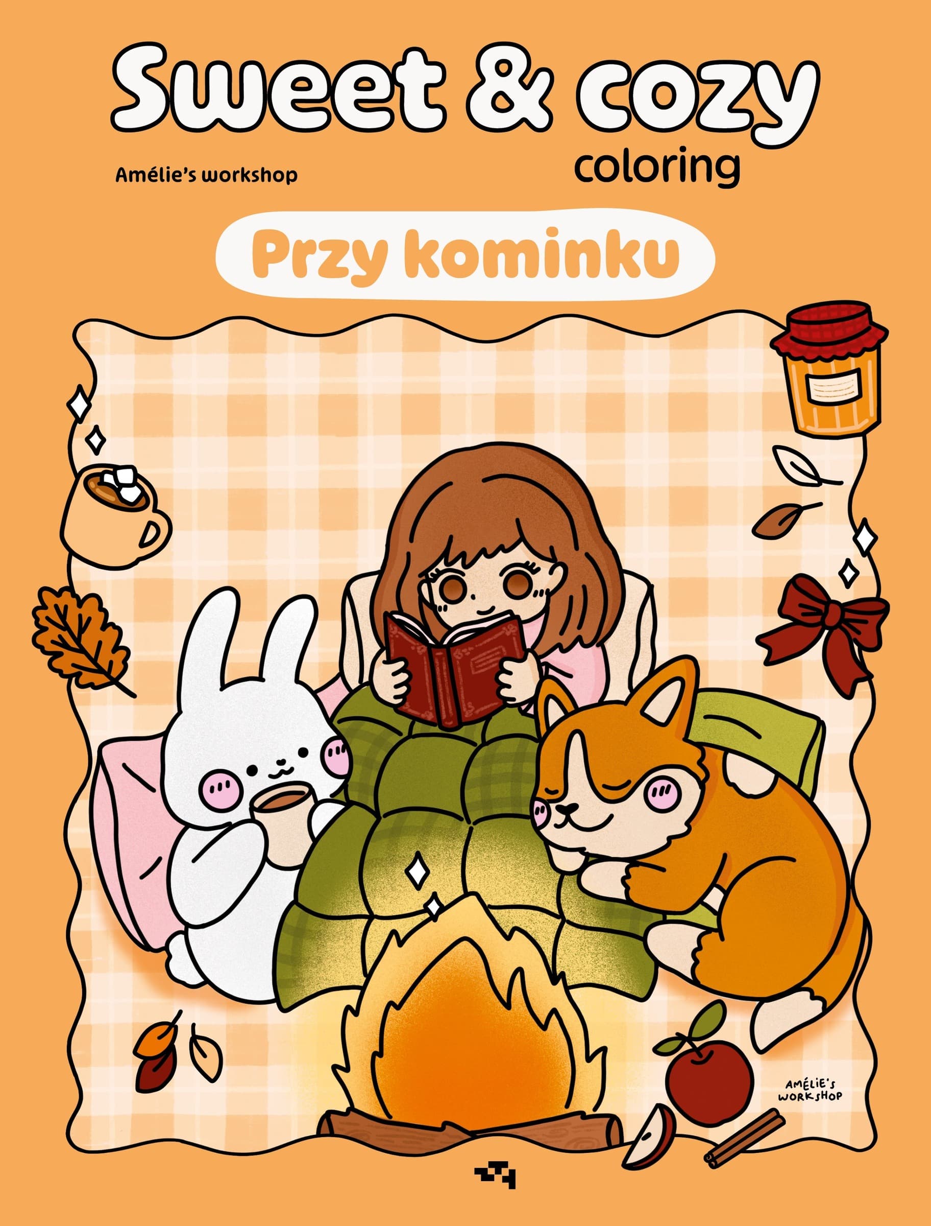 Przy kominku. Sweet & cozy coloring. Relacja Relaks - Książka