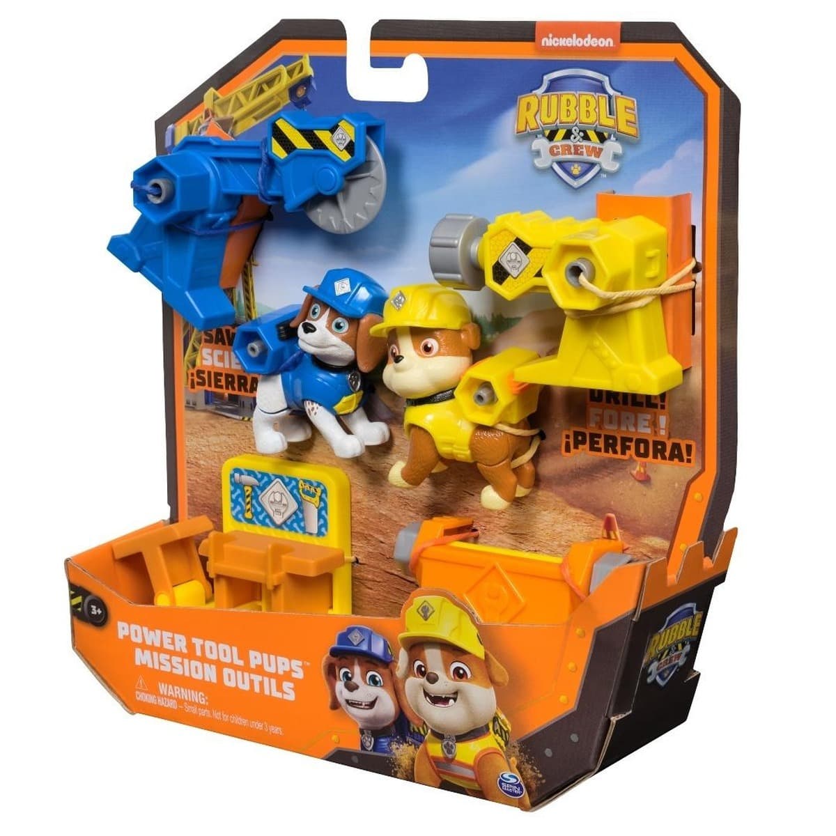 Psi Patrol Zestaw figurek Rubble i Wheeler z narzędziami Spin Master