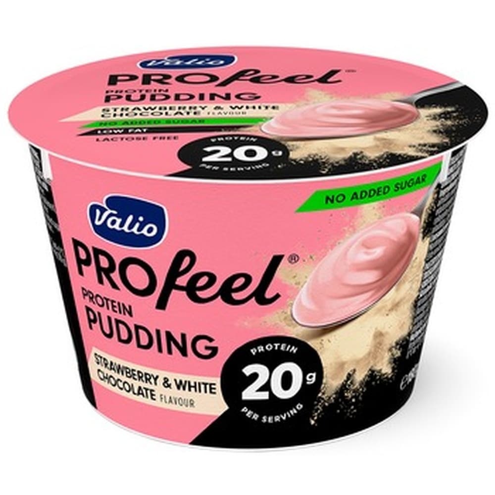 Pudding proteinowy Valio Profeel o smaku truskawki i białej czekolady 180 g