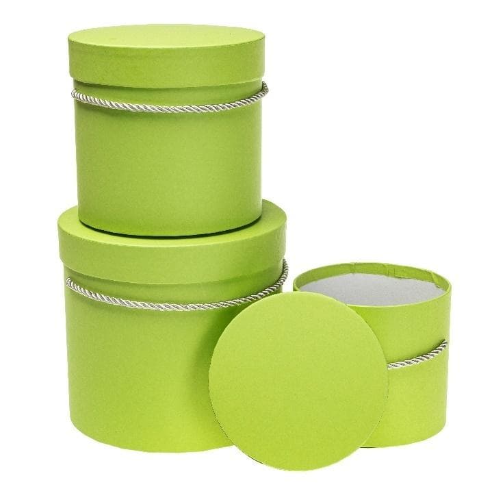 Pudełka Flower Box ciemnozielone 3 sztuki