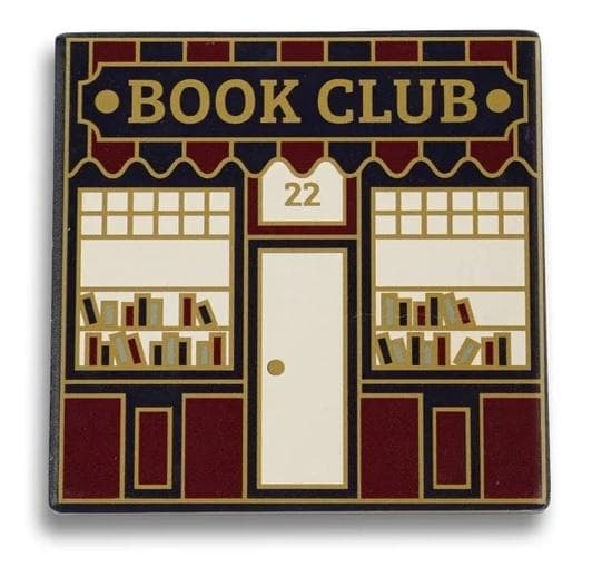 Podkładka pod kubek ceramiczna Klub książki 10x10 cm