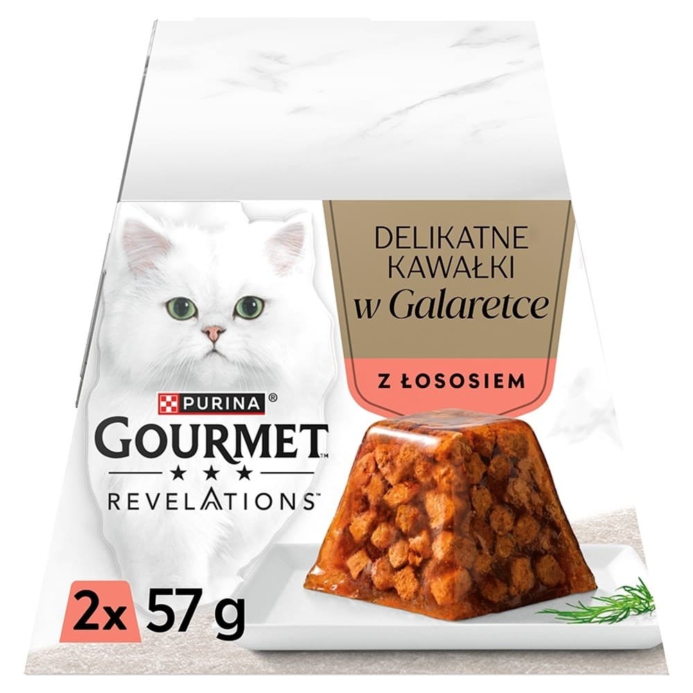 Purina Gourmet Revelations Łosoś w galaretce 2 x 57 g