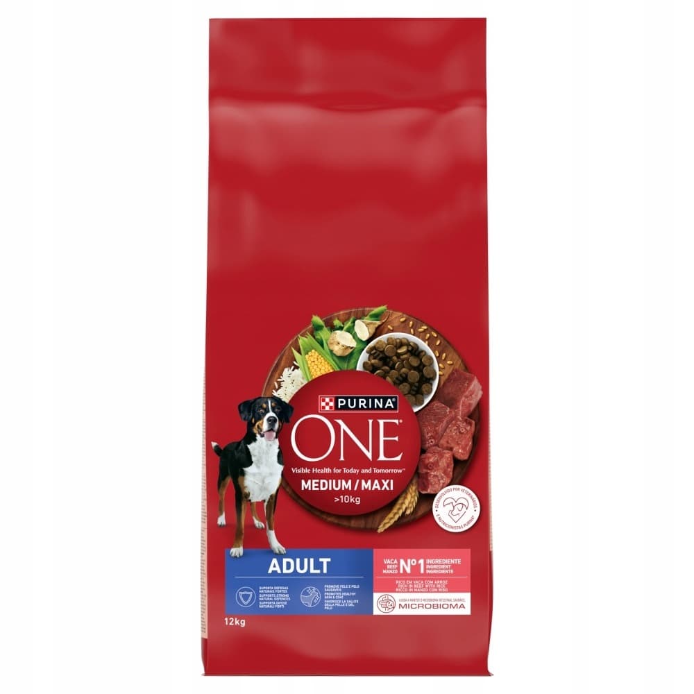 PURINA ONE MED/MAX Adult Beef & Rice 12kg - Sucha karma dla psów