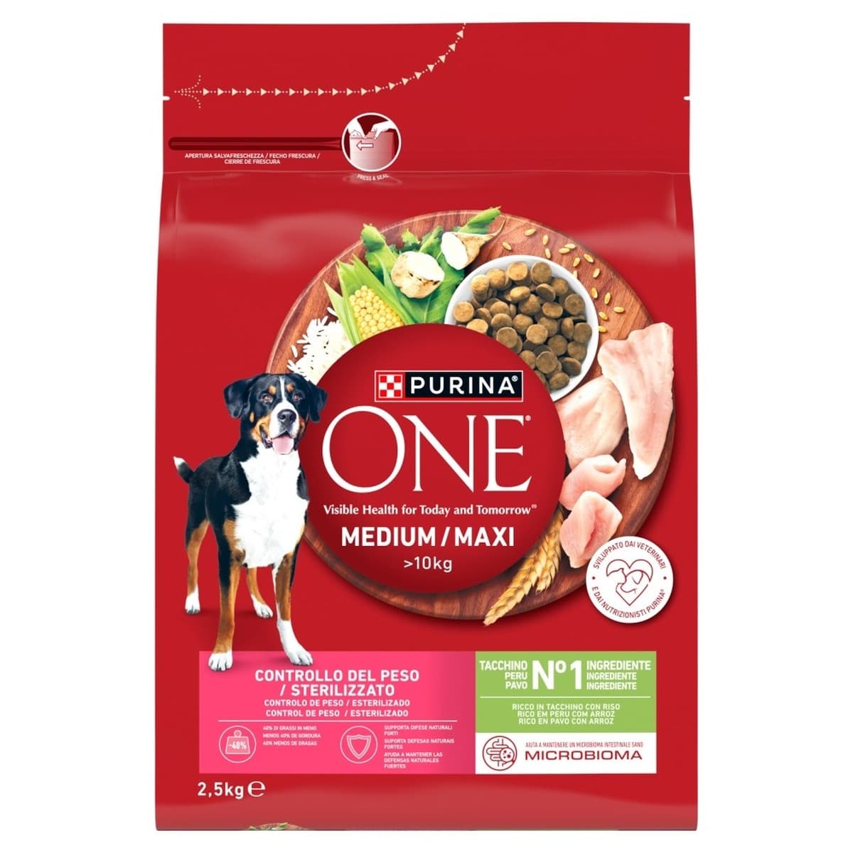 PURINA ONE MED/MAX Adult Turkey & Rice 2,5kg - Sucha karma dla psów