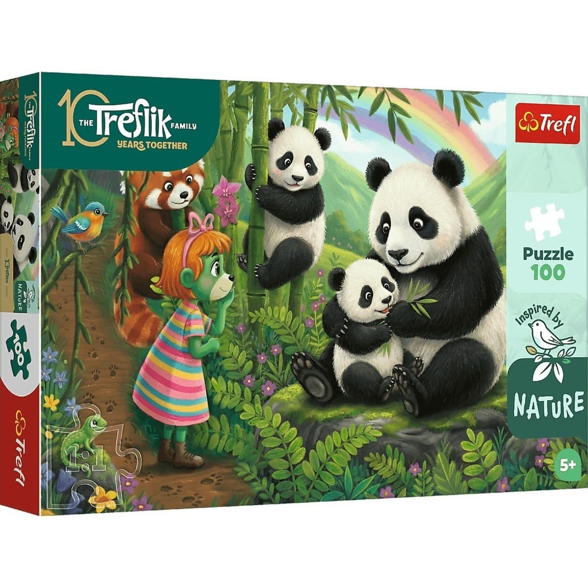 Puzzle 100 Inspired By Nature Pandy Rodzina Treflików 16595