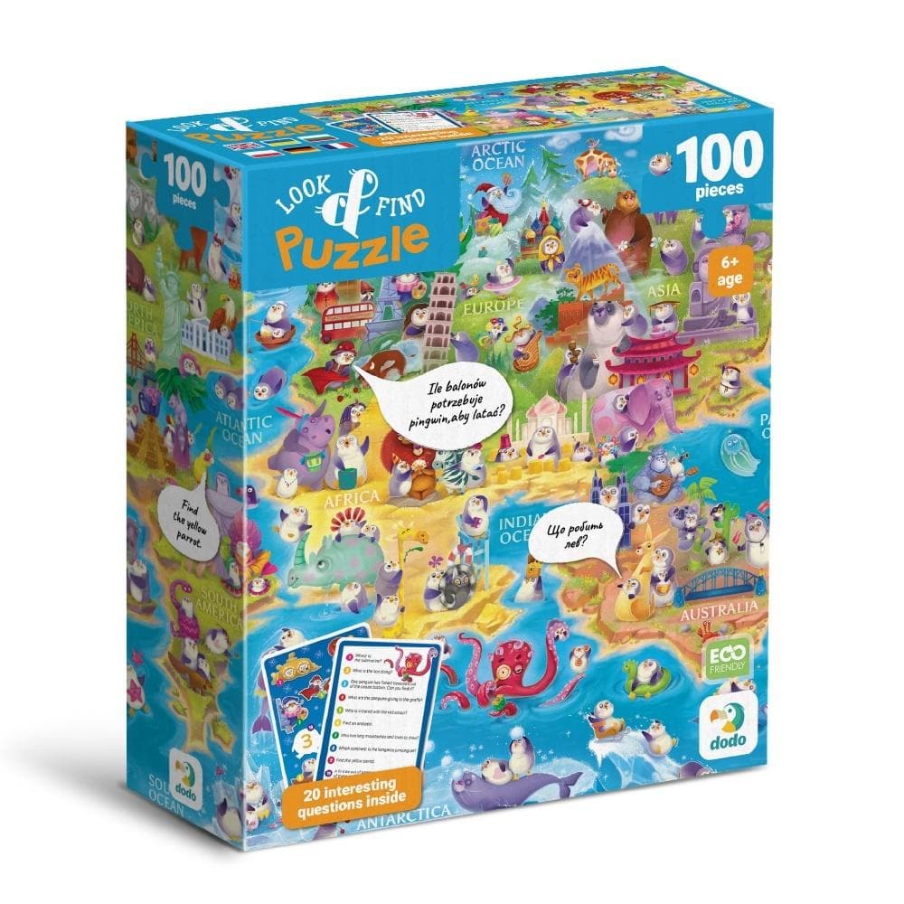 Puzzle Świat pingwinów Look & Find 100 elementów Dodo