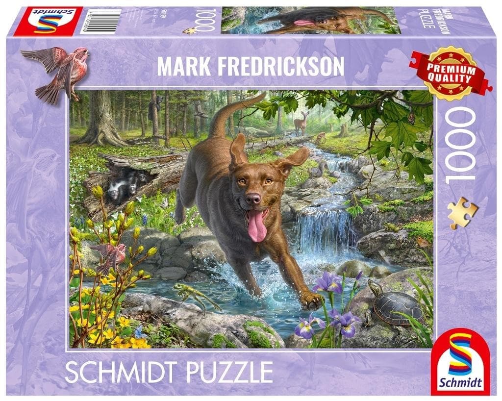 Puzzle 1000 elementów Mark Fredrickson Spacer z psem Schmidt Spiele