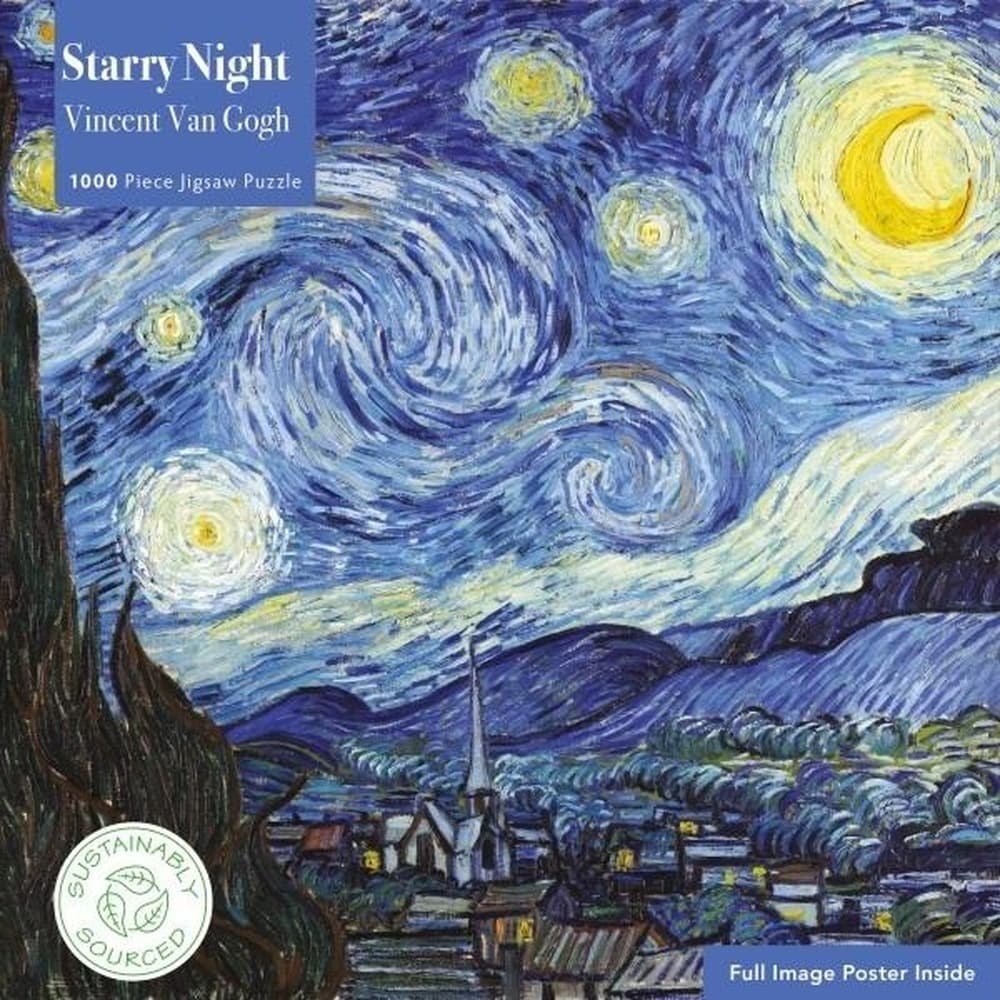 Puzzle 1000 Gwiaździsta noc Vincent van Gogh FTJP004