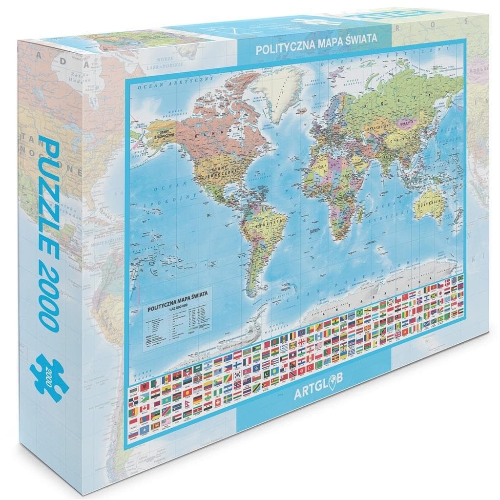Puzzle 2000 - Mapa Polityczna Świata 1:42 000 000