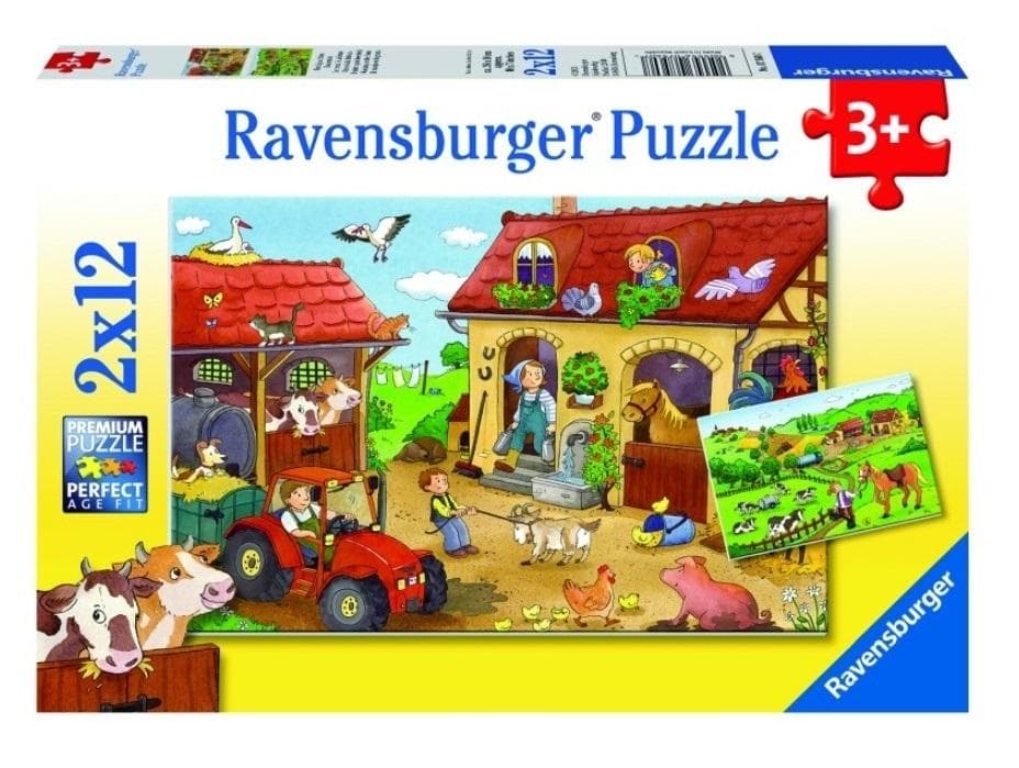 Puzzle dla dzieci Życie na wsi 2 x 12 elementów Ravensburger
