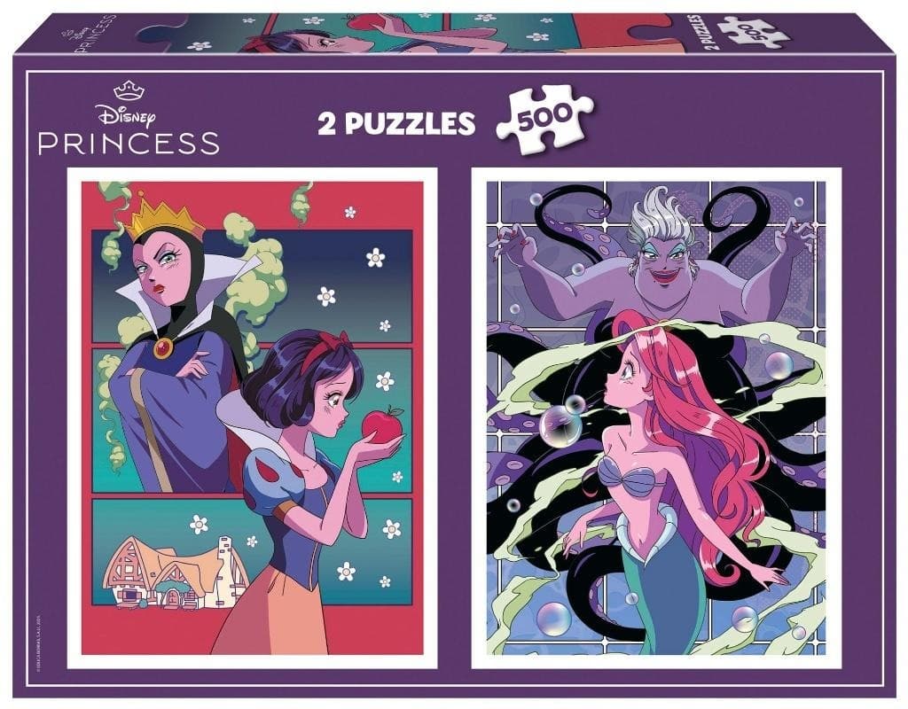 Puzzle 2x500 Królewna Śnieżka Mała Syrenka 113458