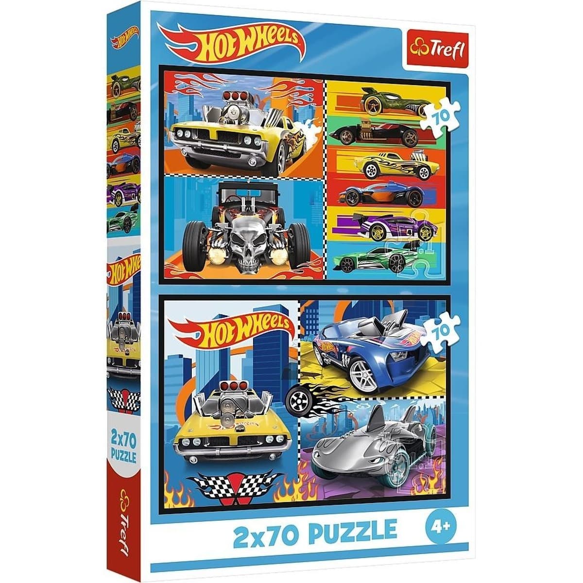PUZZLE 2x70 - Samochodziki Hot Wheels 34442