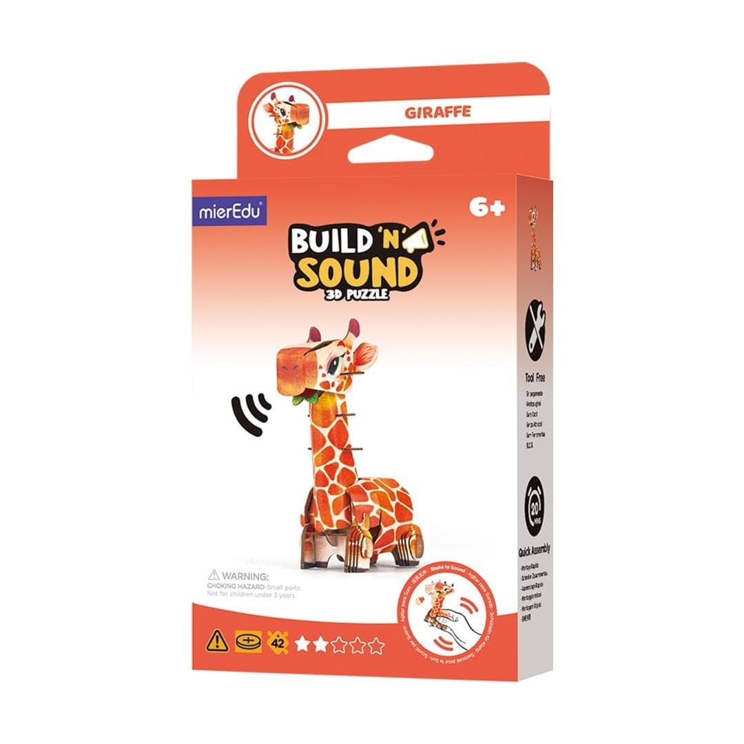 Puzzle 3D Żyrafa z Dźwiękiem do Zbudowania