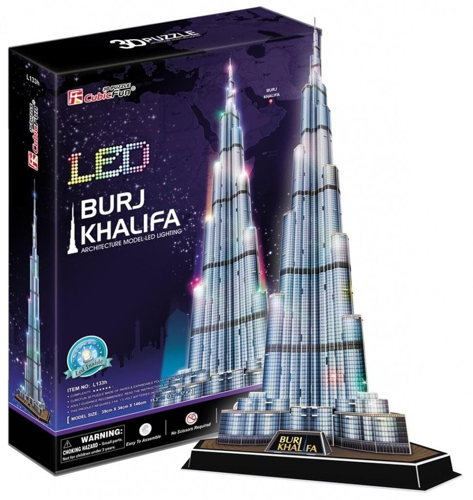 Puzzle 3D Burj Khalifa LED 136 elementów