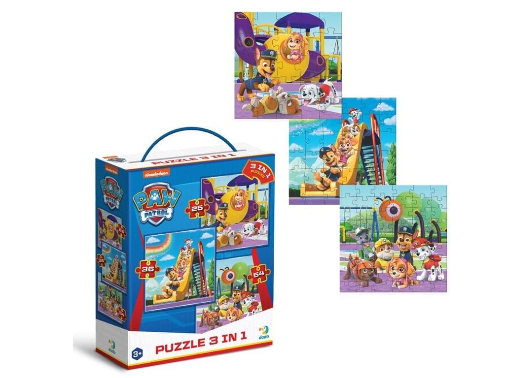 Puzzle 3w1 Psi Patrol Plac Zabaw
