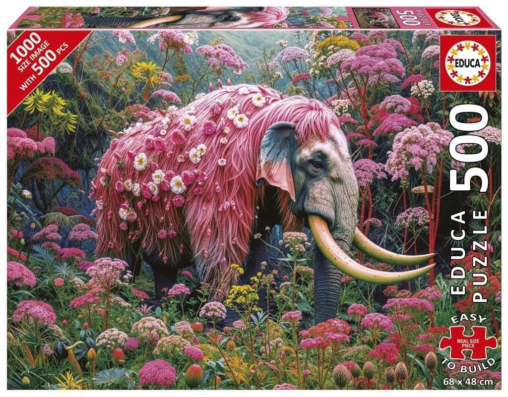 Puzzle 500 elementów Kwiatowy słoń Educa
