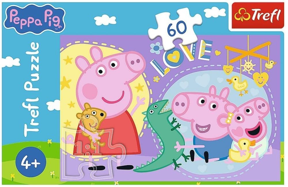 PUZZLE 60 Szczęśliwa świnka Peppa Pig 17414