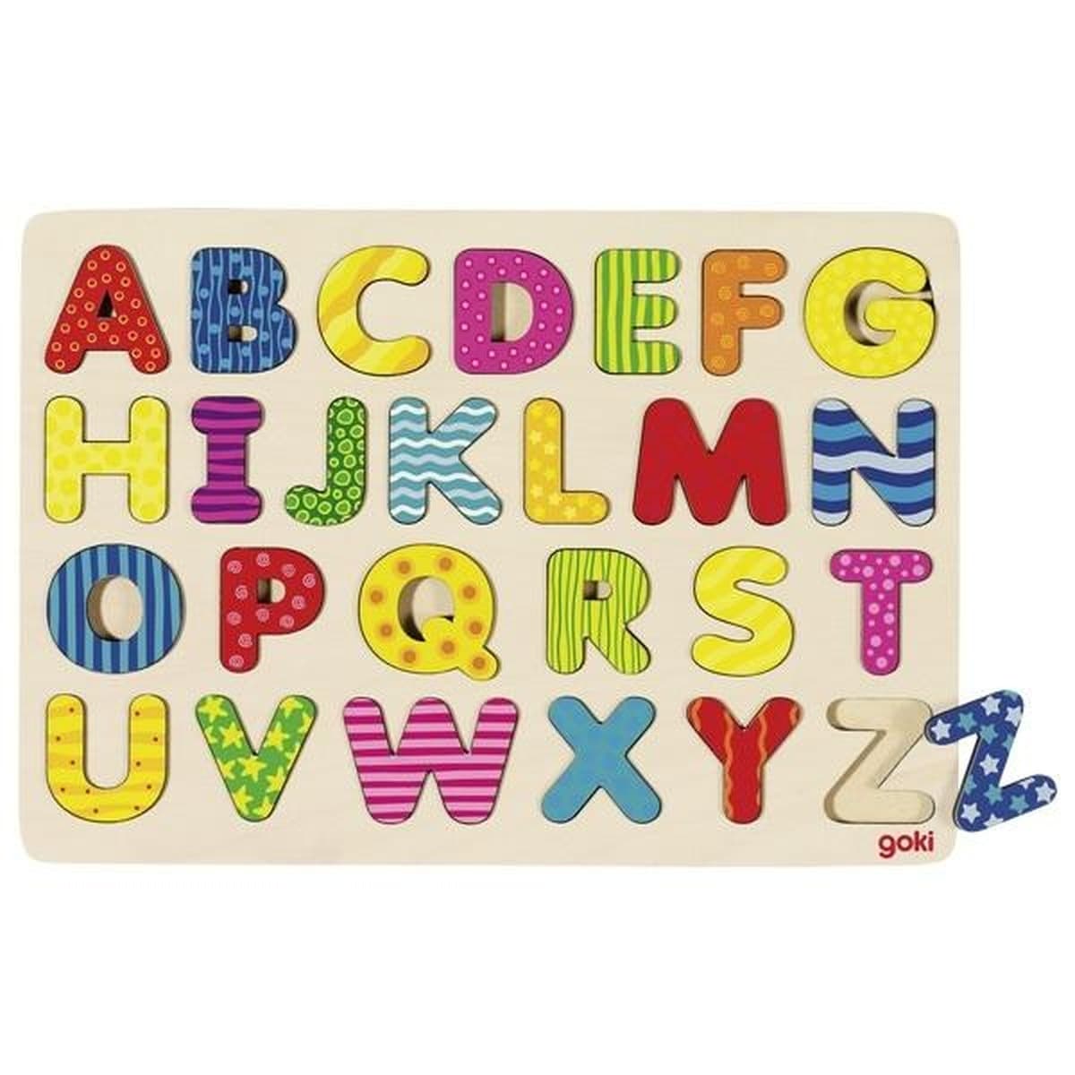Puzzle alfabet dla dzieci do nauki liter kolorowe