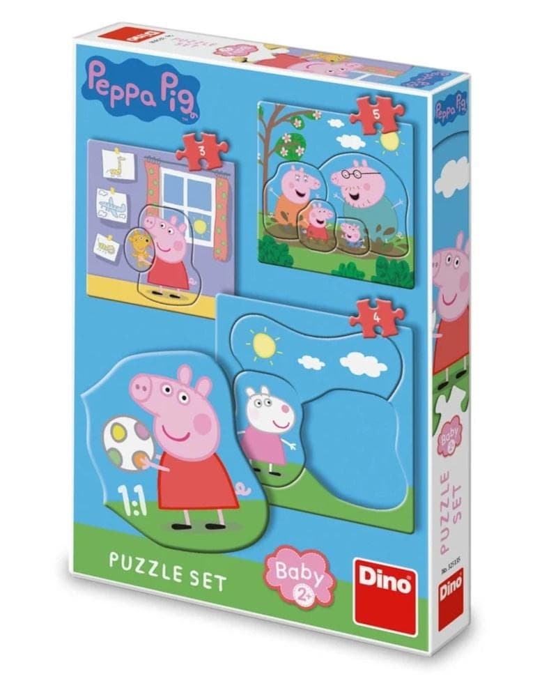 Puzzle 3w1 Świnka Peppa 2x48 elementów Dino Toys