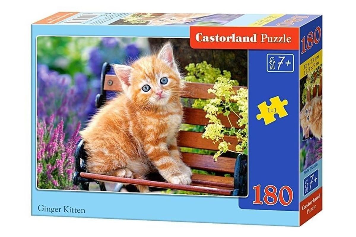 Puzzle Castorland 180 elementów - Imbirowy Kotek