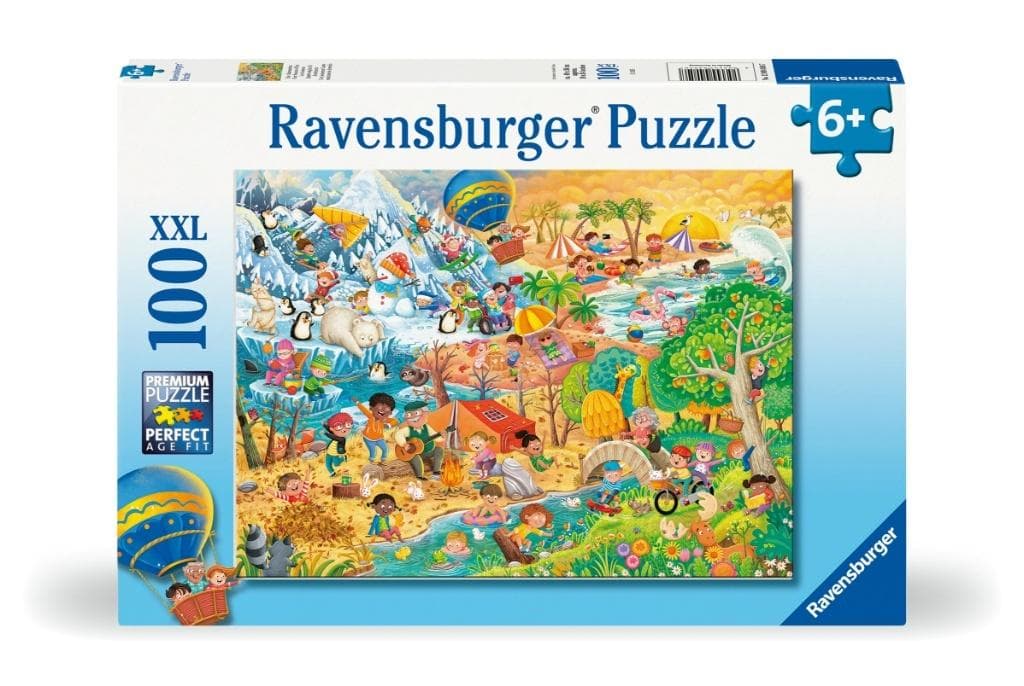 Puzzle 2D Cztery pory roku 100 elementów dla dzieci