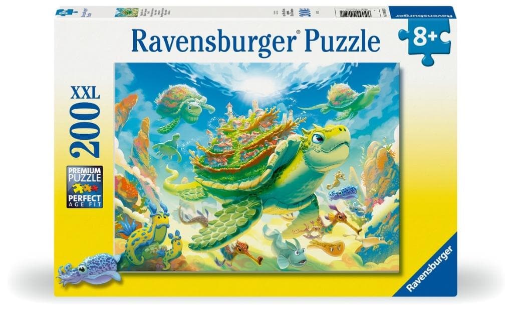 Puzzle 2D Żółw 200 elementów dla dzieci