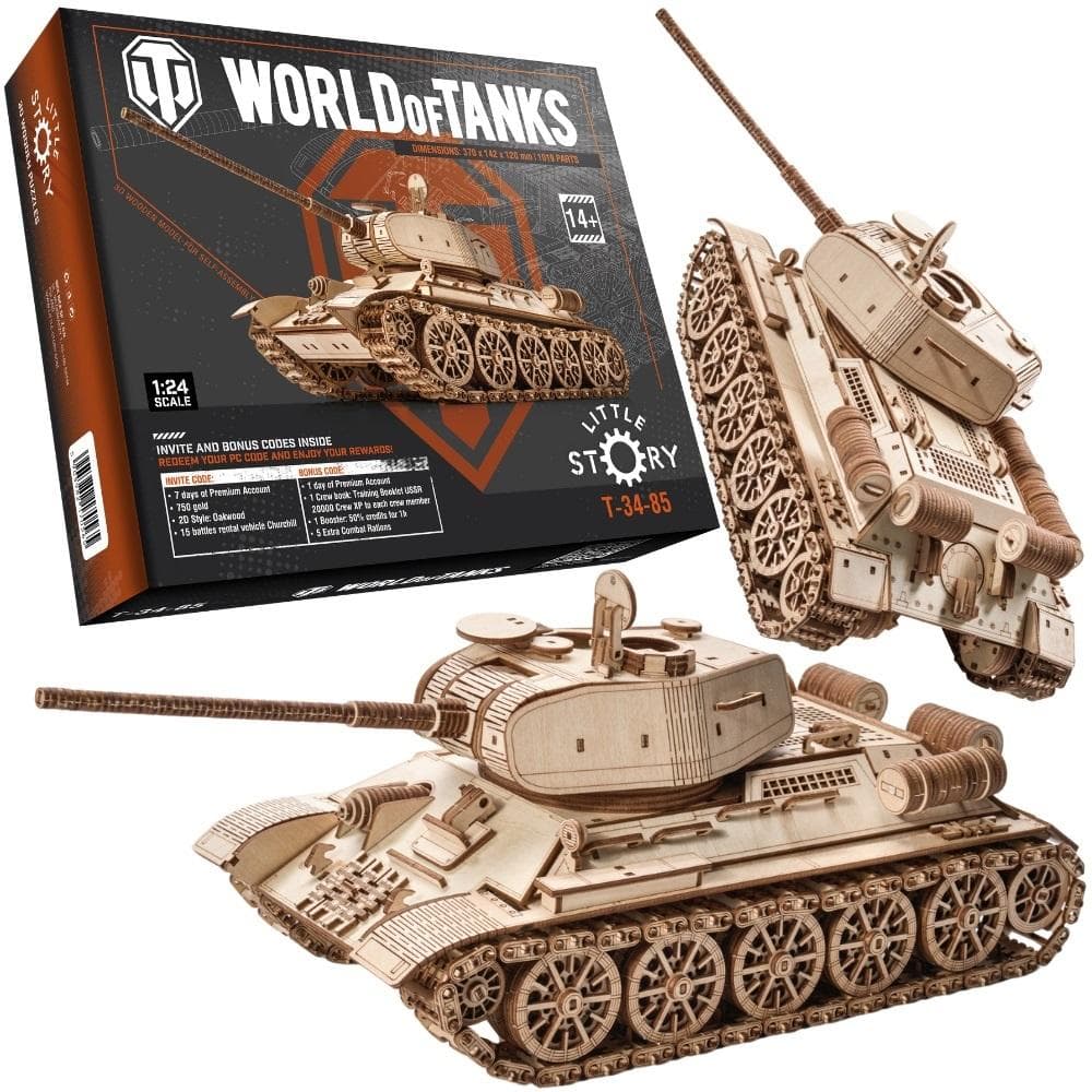 Model do składania Czołg T34 85 drewniany