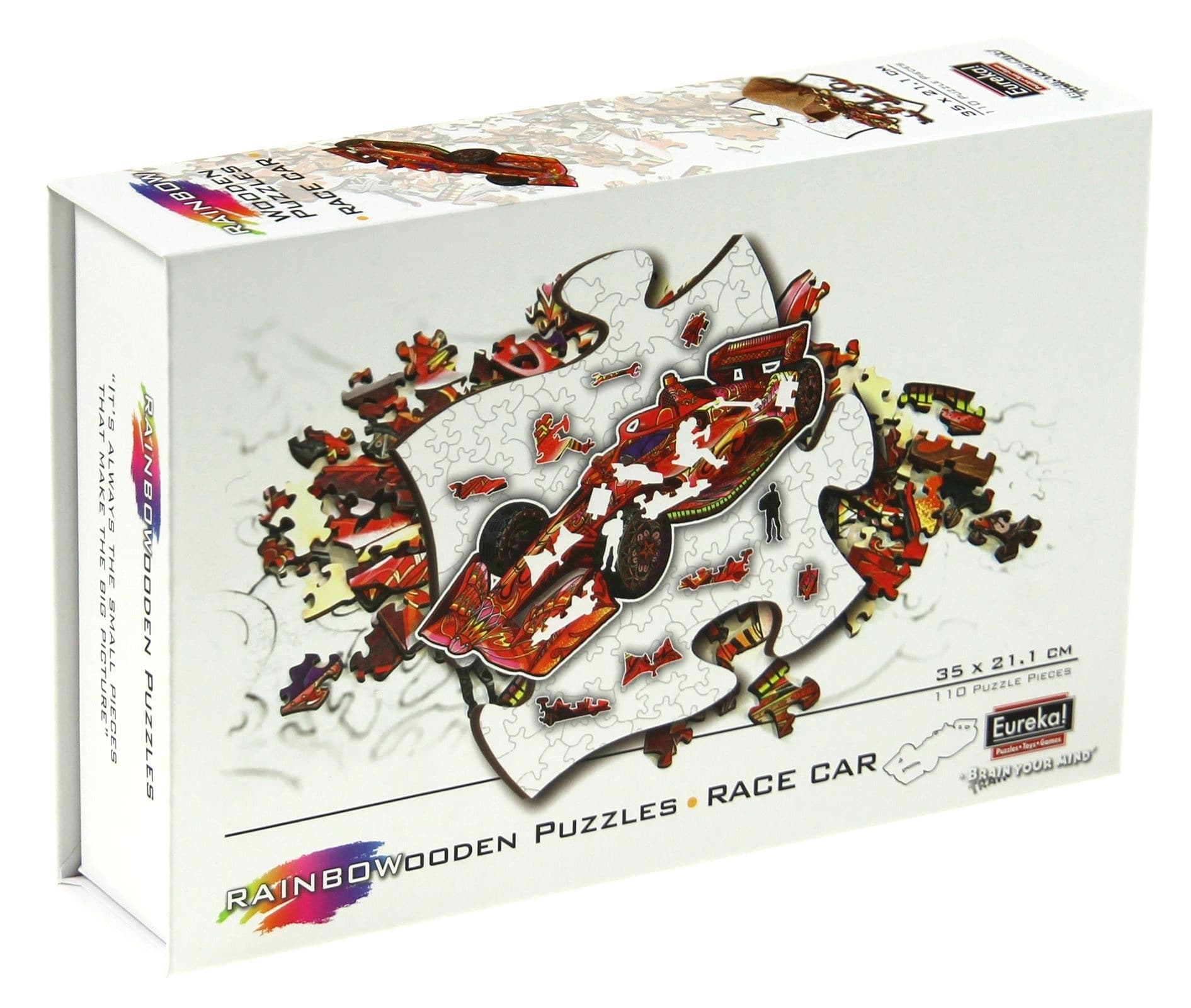 Puzzle drewniane Formuła 1 kolorowe 110 elementów