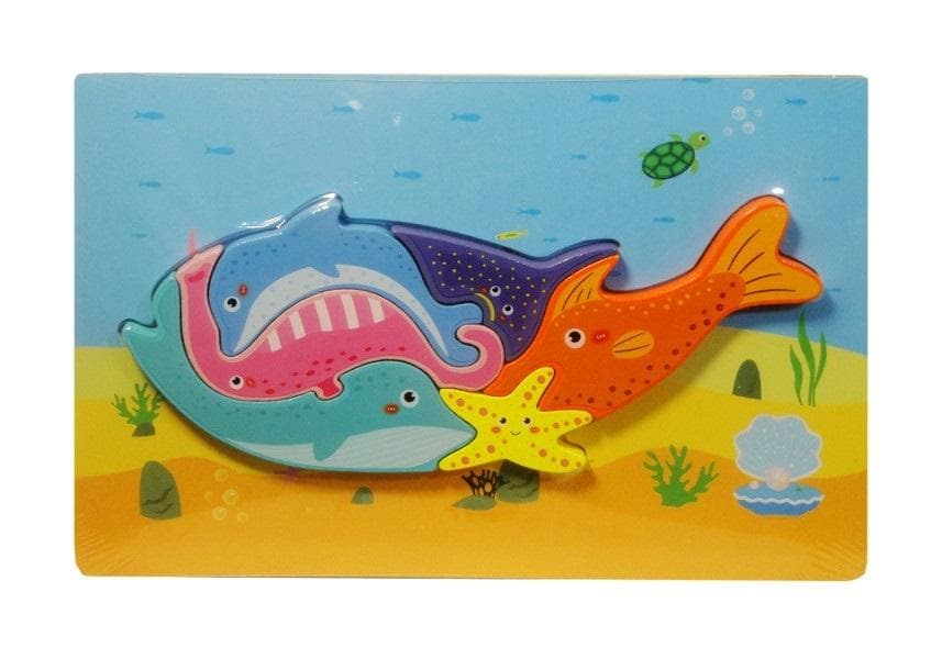 Puzzle Drewniane Zwierzęta Morskie dla Dzieci