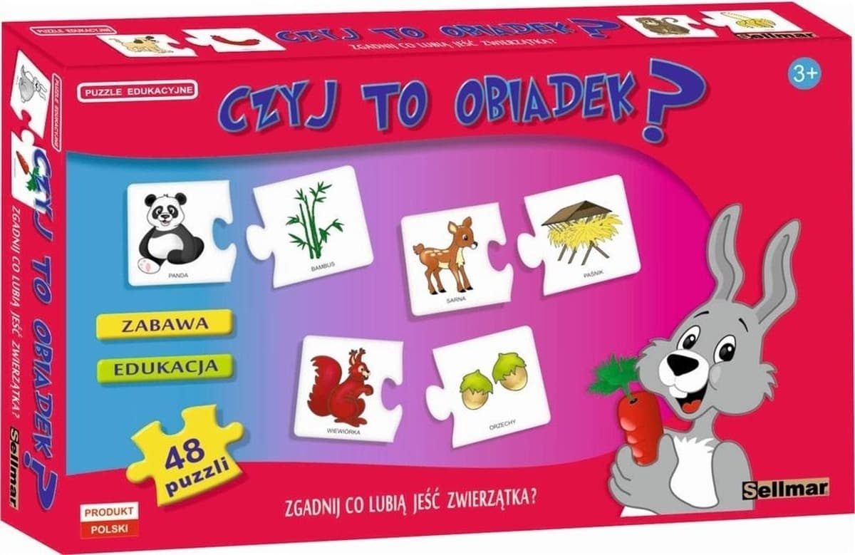 Puzzle edukacyjne Czyj to domek? 48 elementów