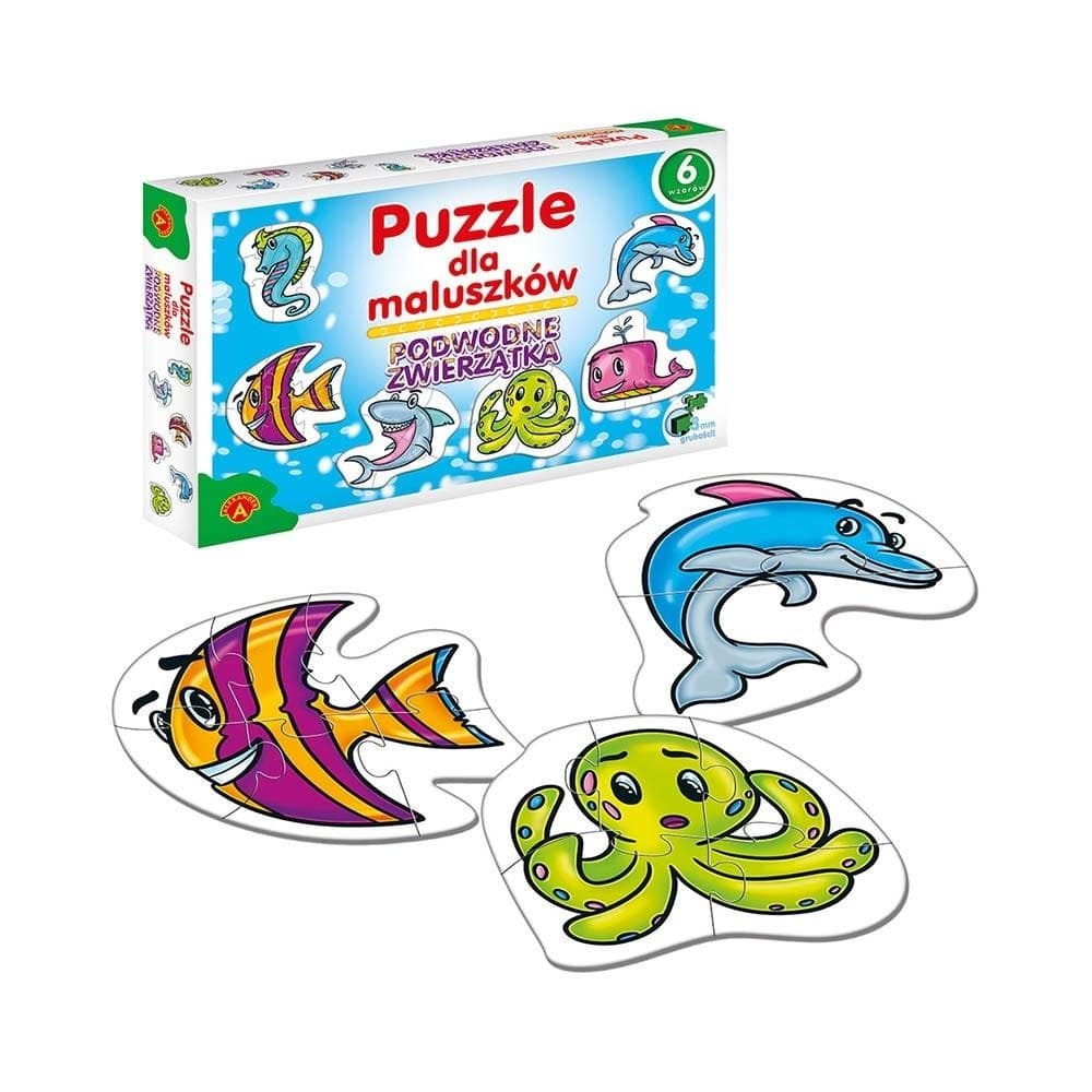 Puzzle Konturowe Podwodne Zwierzątka dla Maluszków 27 Elementów