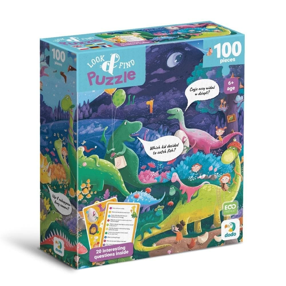 Puzzle Kraina Dinozaurów Look & Find 100 elementów Dodo