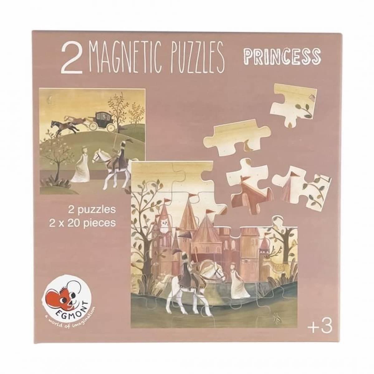 Puzzle magnetyczne Księżniczka 2 x 20 elementów dla dzieci