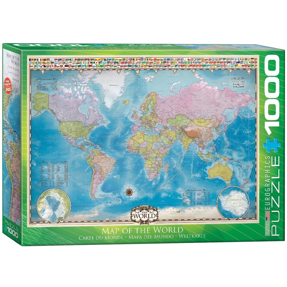 Puzzle Mapa Świata 1000 elementów wysoka jakość