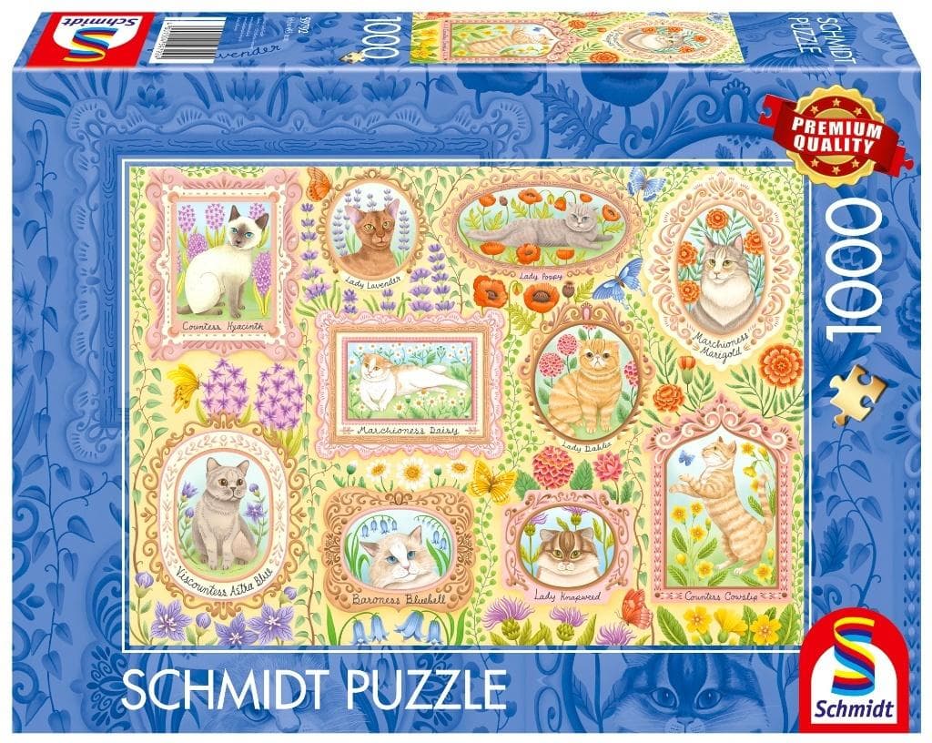 Puzzle Schmidt Spiele 1000 elementów Portrety Kociej Socjety