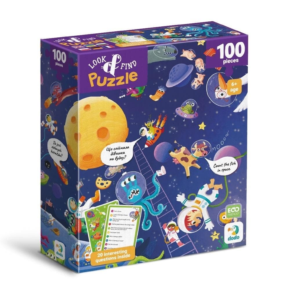 Puzzle Szalony Kosmos Look & Find 100 elementów Dodo