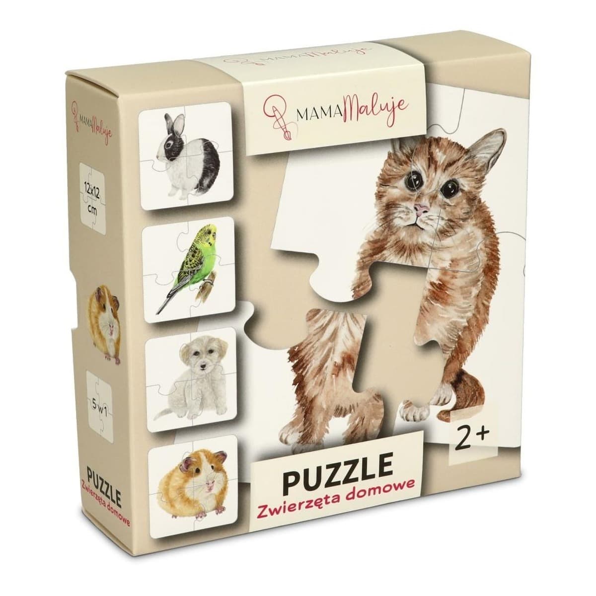 Puzzle Zwierzęta domowe 4 elementowe dla dzieci